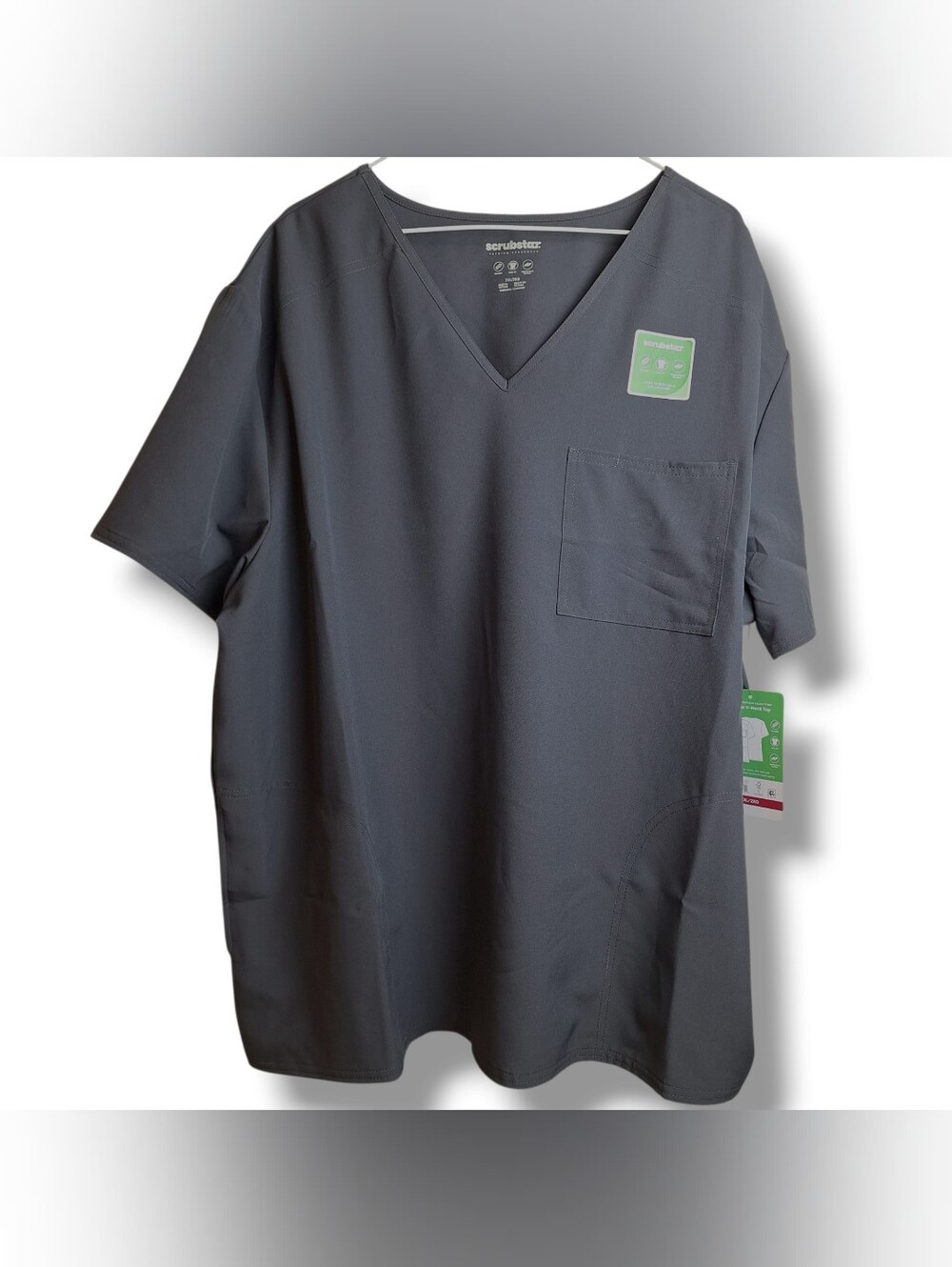 Scrubstar Core Essentials Unisex Scrub Top 2XL Pewter Grey Nurse Uniform